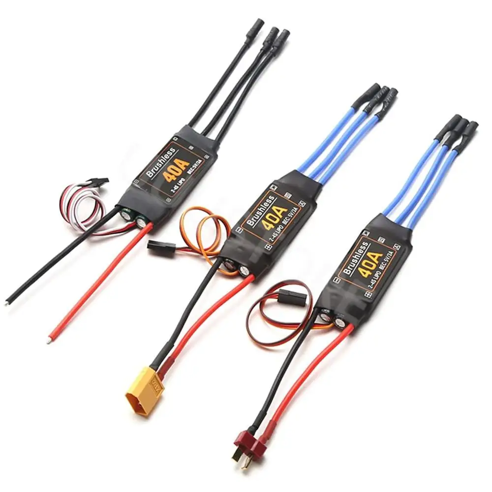 40A Brushless ESC  2-4S Electronic Speed Controller With 5V 3A UBEC 3.5MM Banana Head For RC FPV Quadcopter Airplanes Helicopter