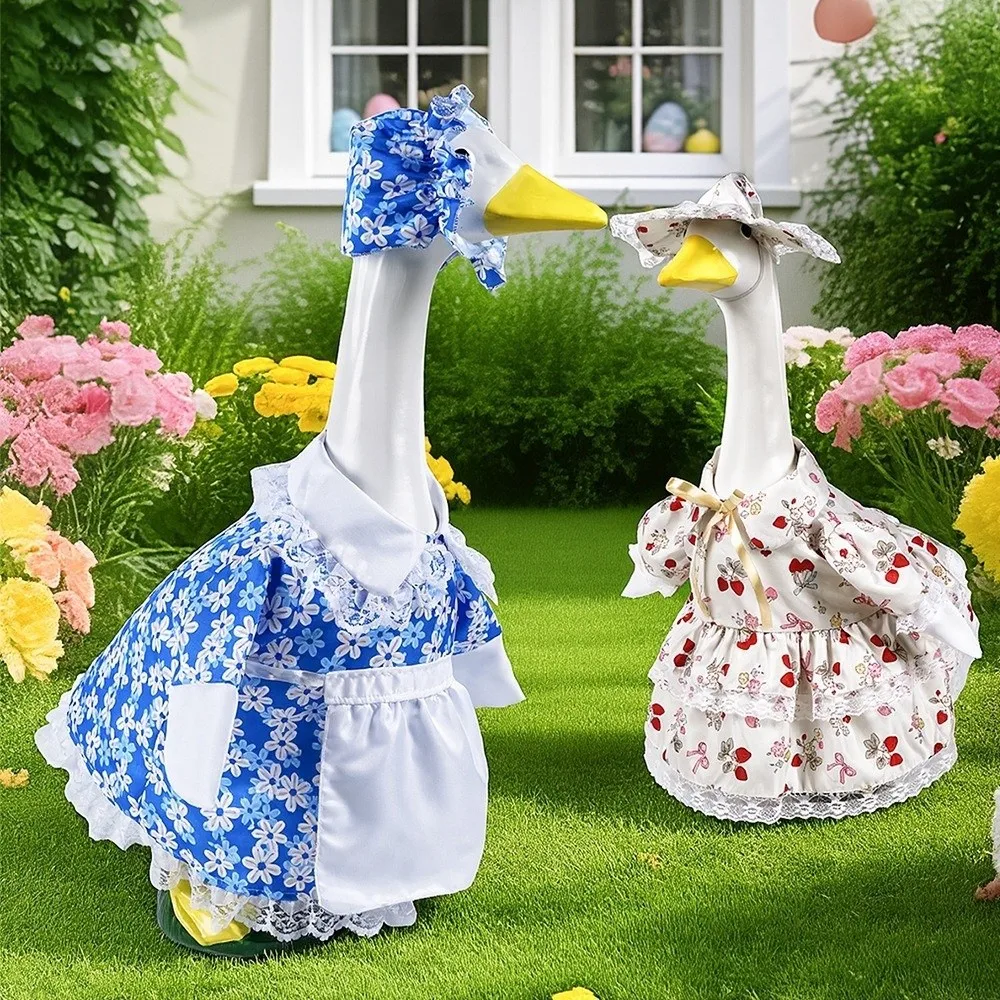 

Rural Style Easter Porch Goose Dress Funny Goose Costume Goose Hat Dress Goose Outfits Handcrafted Goose Transformation Dress