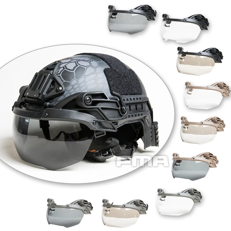 TBFMA Outdoor OP Helmet  Tactical Anti-fog Goggles with Enhannced Protection 3MM Thickened Helmet Goggles TB1297