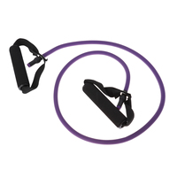 1pc Stretch Bands Resistance Exercise Pull Rope with Handles Purple for Yoga Fitness Training Work Out Band Sport
