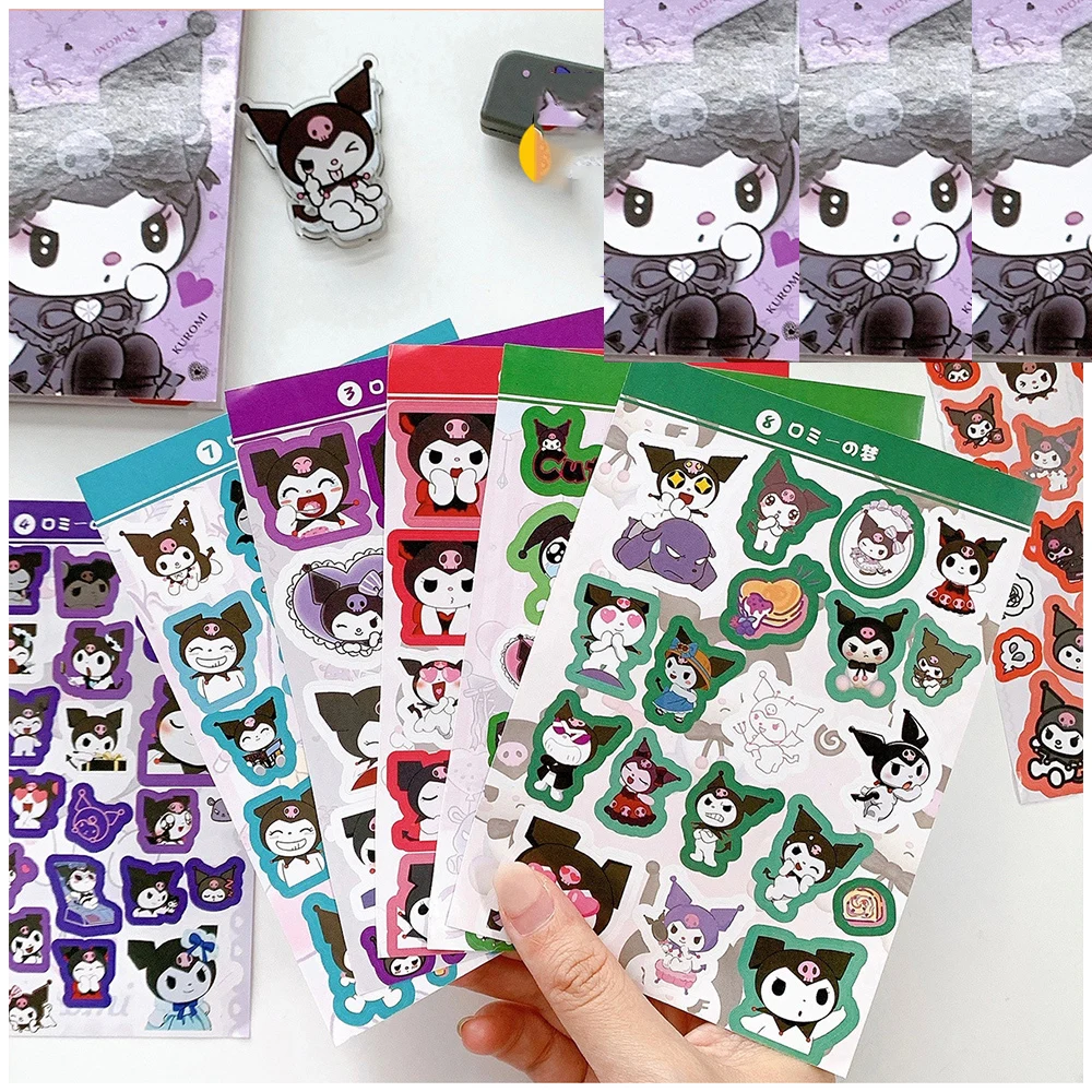 450PCS Kawaii Sanrio Adesivos Estética Dos Desenhos Animados Olá Kitty Minha Melody Kuromi Decalques Crianças Brinquedos Bonito Anime Decoração