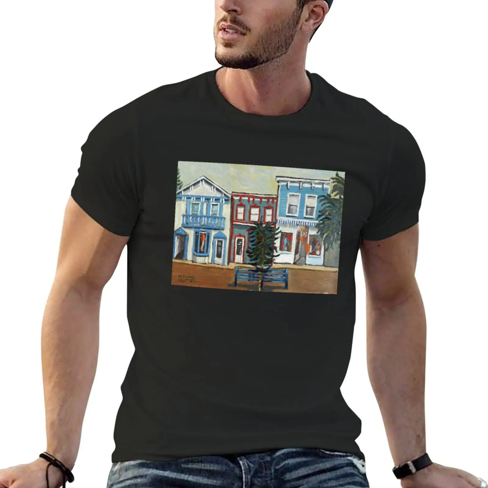 

Shops Along Washington Street, Cape May T-Shirt topping customs design your own clothes for men