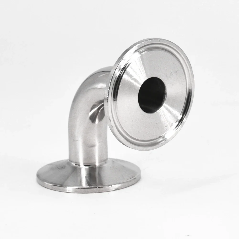 

1.5" Tri Clamp x 19mm 3/4" Pipe OD SUS 304 Stainless Steel 90 Degree Elbow Sanitary Fitting Home Brew Beer Wine