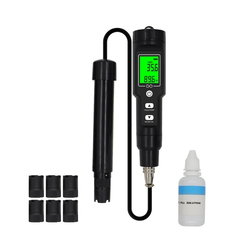 

Dissolved Meter with Electrode 0.0-40mg/L Digital DO Meter with ATC Backlits Water Quality for Seawater