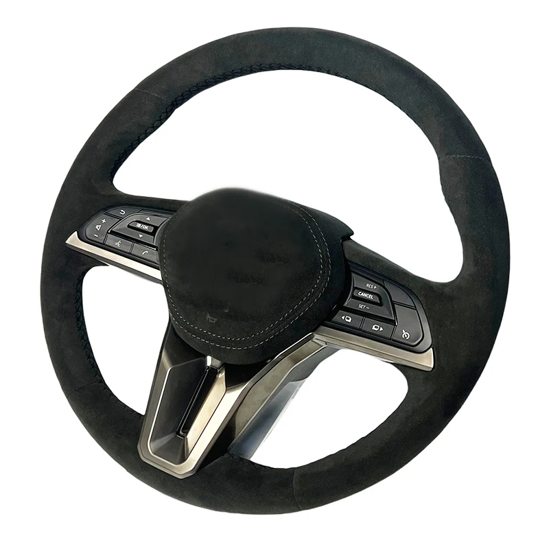 Direct Installation Old Upgrade Model Black Carbon Fiber Leather Sports Steering Wheel Suitable for Nissan GTR R35 R34