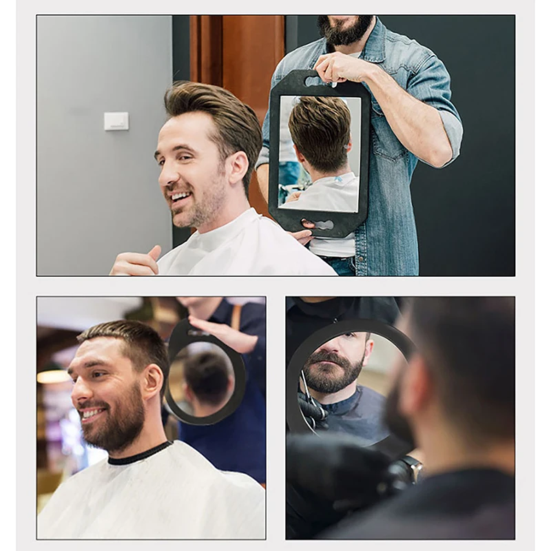 

Зеркало для дома, принадлежности для стрижки, черная парикмахерская, зеркало для парикмахерской с пенопластовой защитной губкой, парикмахерский макияж