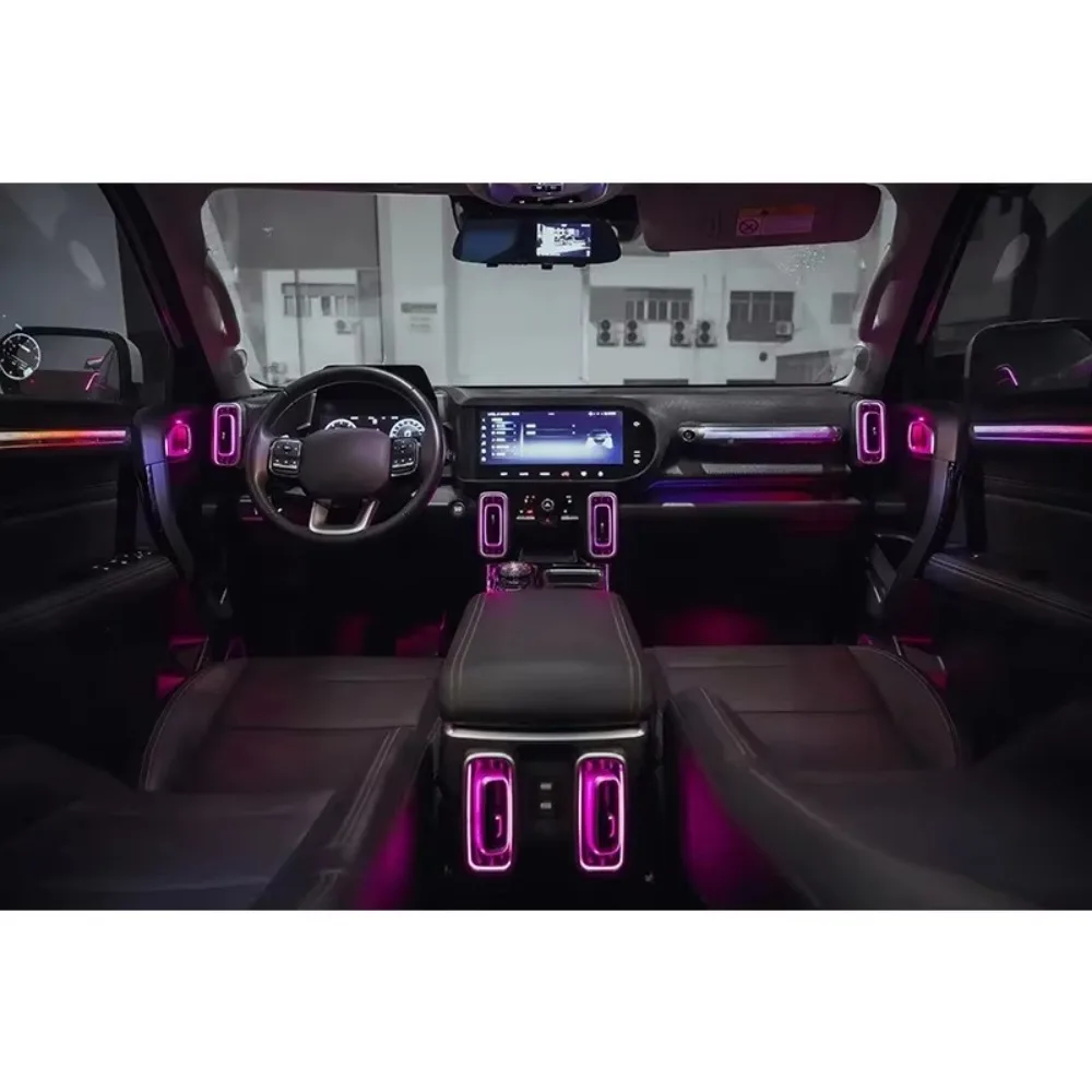 64 Colors Active Dynamic Atmosphere Lamp Fit For Haval DARGO 2021 2022-2024 Luminous Air Vents Interior Modification