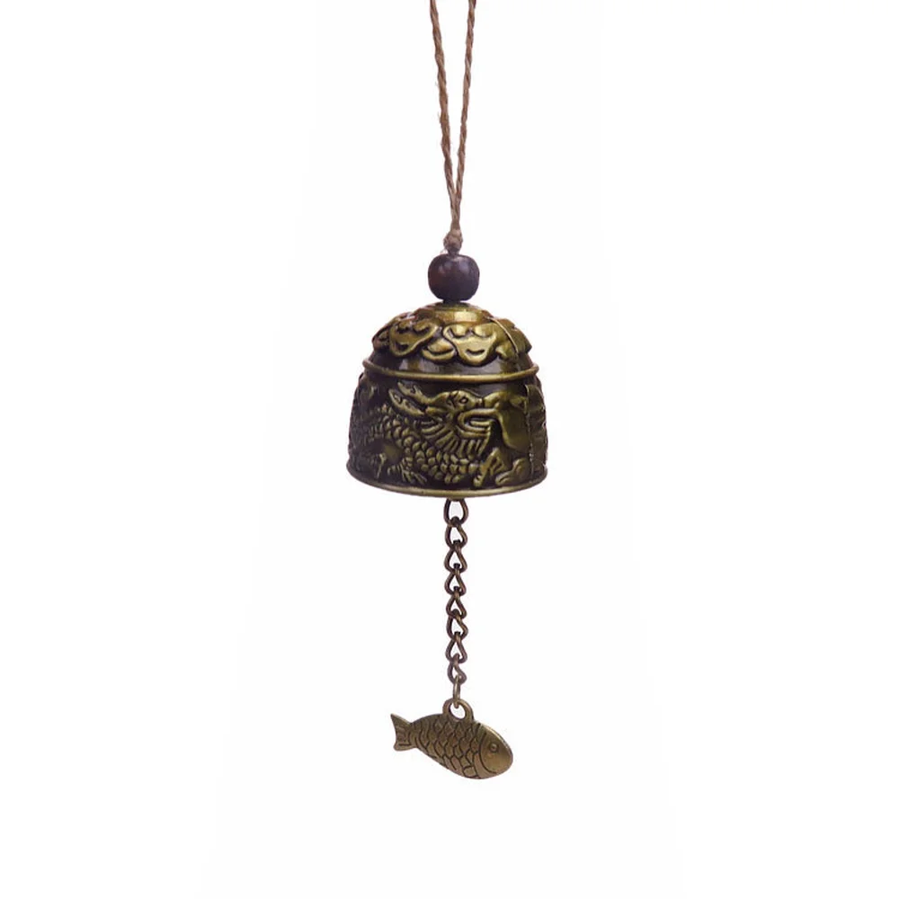 Ethnic Metal Car Hanging Wind Chime Retro Oriental Art Pendant Auspicious Animal Pattern Decoration Gift For Friends