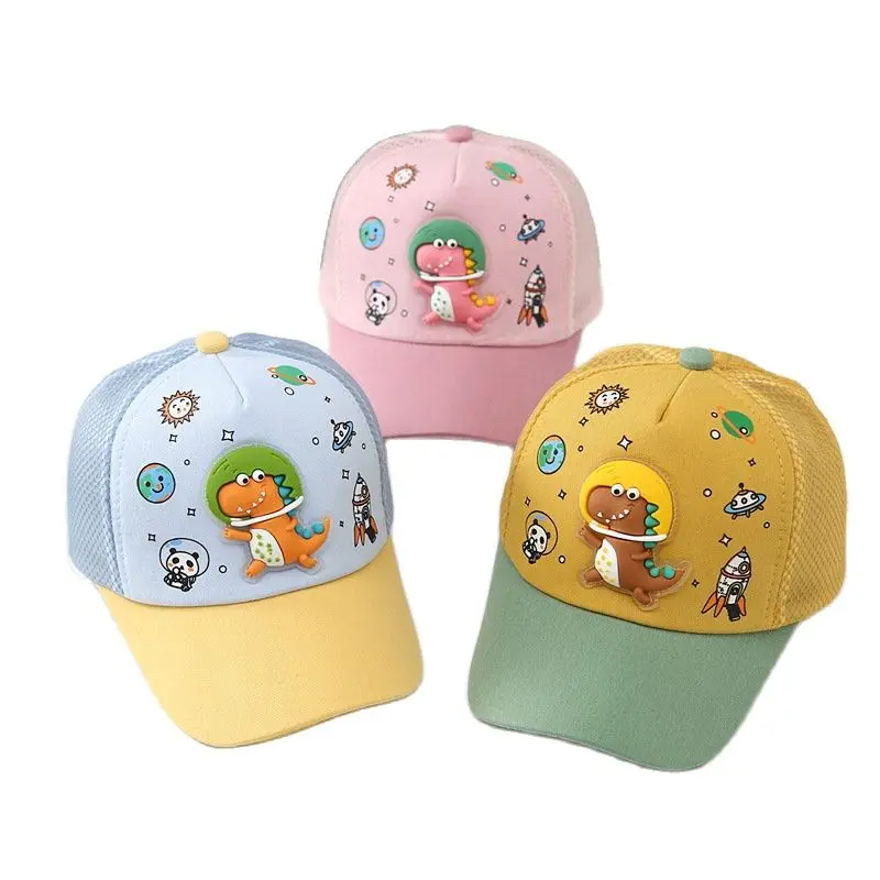 2023 Summer Acrylic Cartoon Dinosaur Casquette Baseball Cap Adjustable Snapback Hats for Children Boy and Girl 213