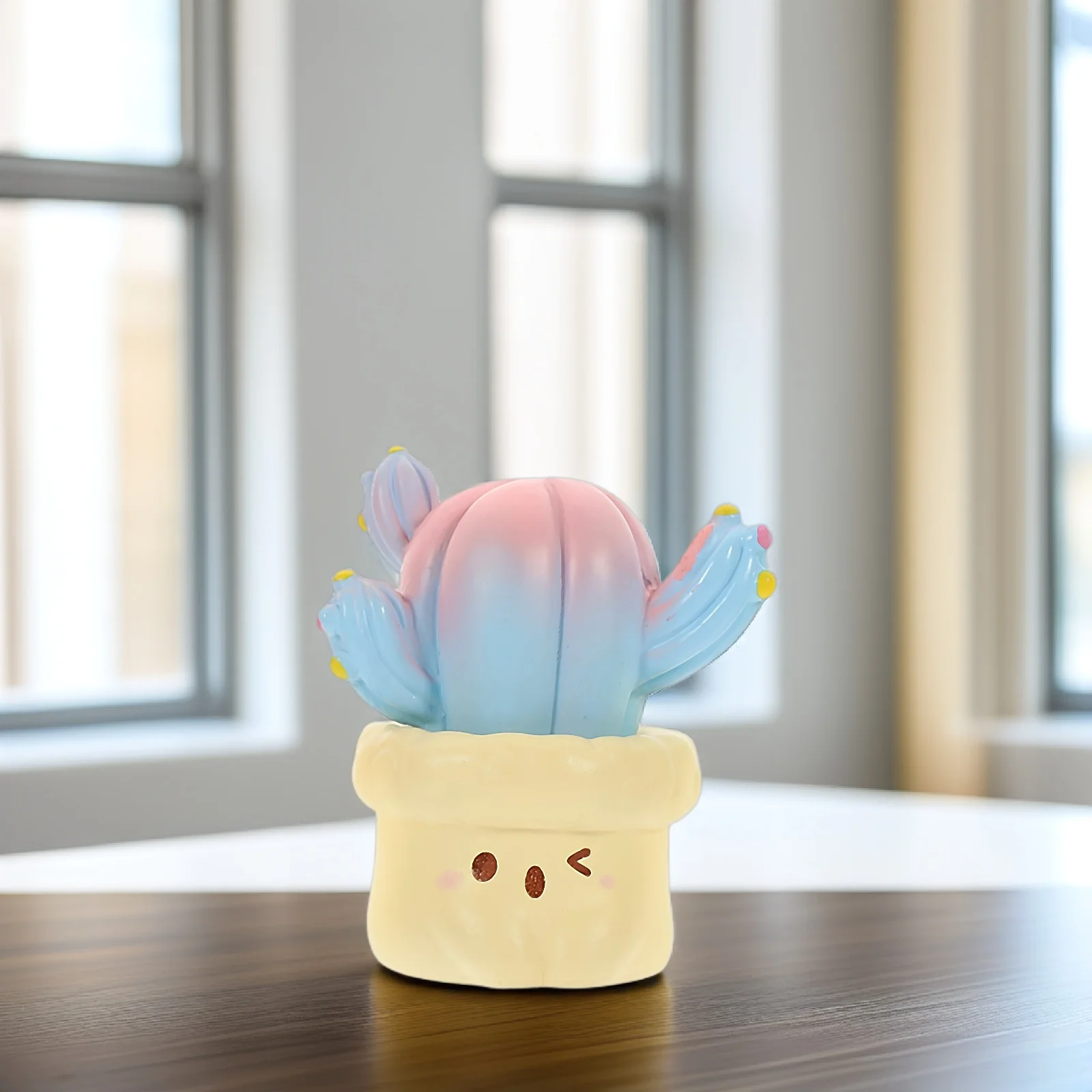 

8Pcs Miniature Decorative Potted Cactus Succulent Desktop Decor Faux Plants for Home Office Tabletop Small Artificial Plant