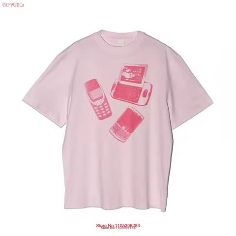 Y2K Phone Nostalgia T Shirt Cotton for Nokia Blackberry Fans Retro 2000s Idea Vintage Geek Chic Wear vintage Washed Unisex