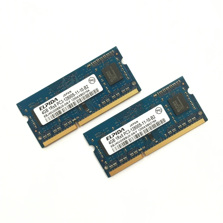 ELPIDA 4GB 1RX8 2Rx8 12800S PC3 PC3L DDR3 DDR3L 1600Mhz 4G Laptop Memory Notebook Module SODIMM RAM