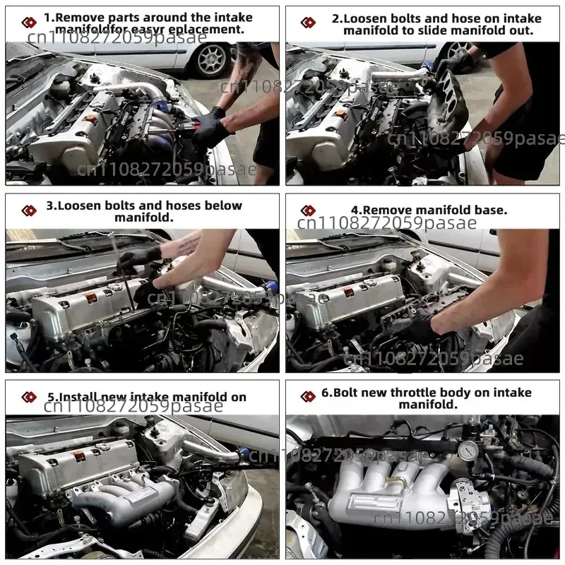 Aftermarket Split Intake Manifold for K Series K20A/A1/Z1/K24A1 Engines - view 4