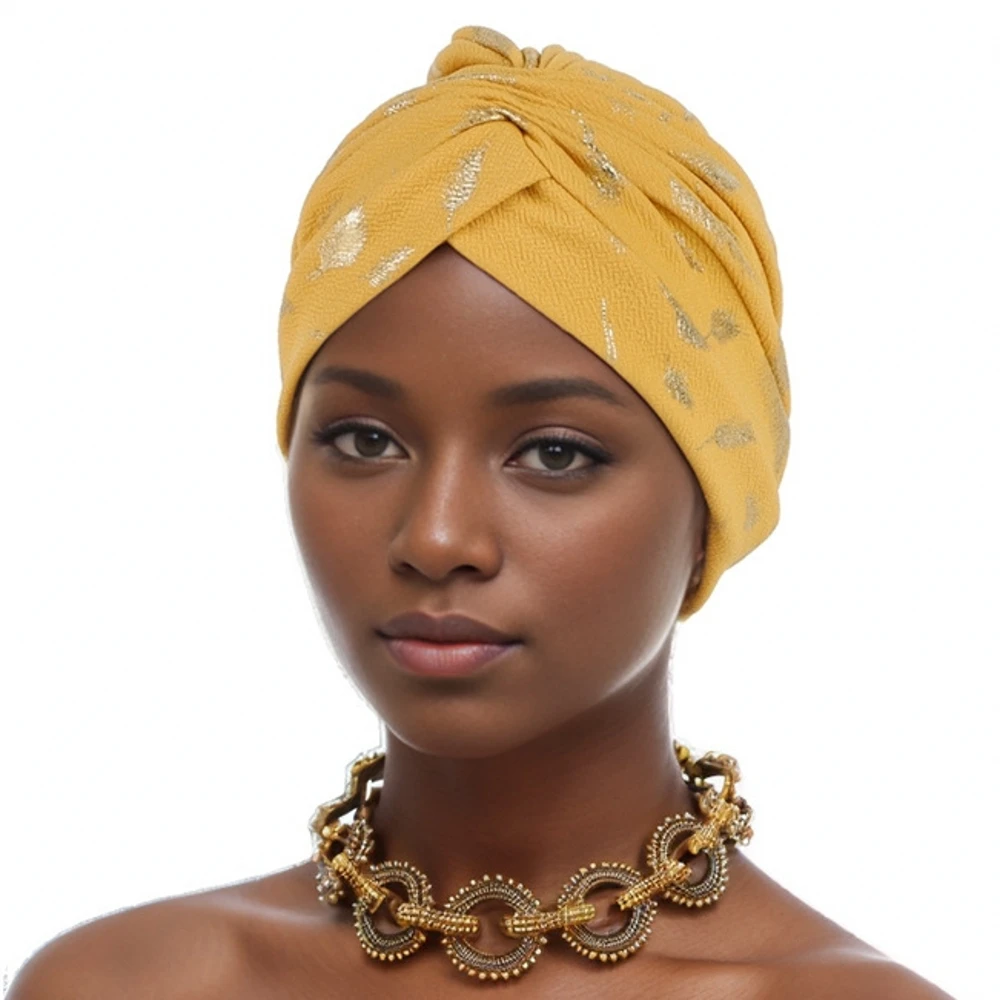 New African Auto Gele Headtie Nigerian Wedding Gele Muslim Turban Cap Arab India Hat Female Head Wraps Turbante Mujer