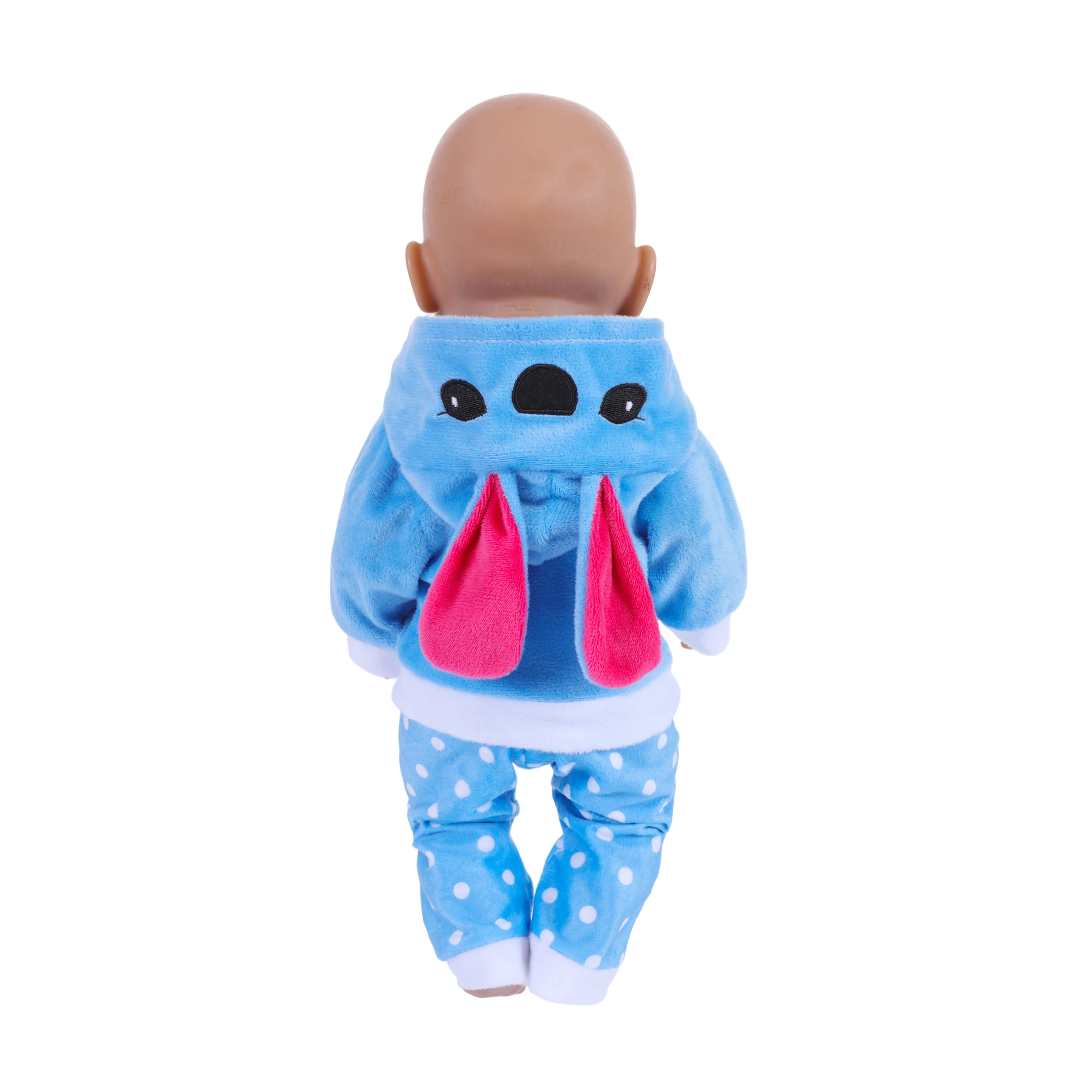 43-45 cm doll set suitable for 17-18 inch dolls, baby birth doll cute jumper jumpsuit set+shoes, warm clothes on Christmas gifts