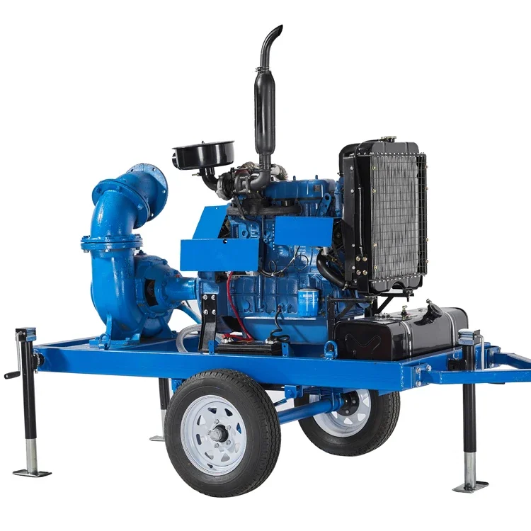 Mixed Flow Hight Pressure Water Jet Diesel Pump Farm Agriculture Irrigation Water Pump With Trailer