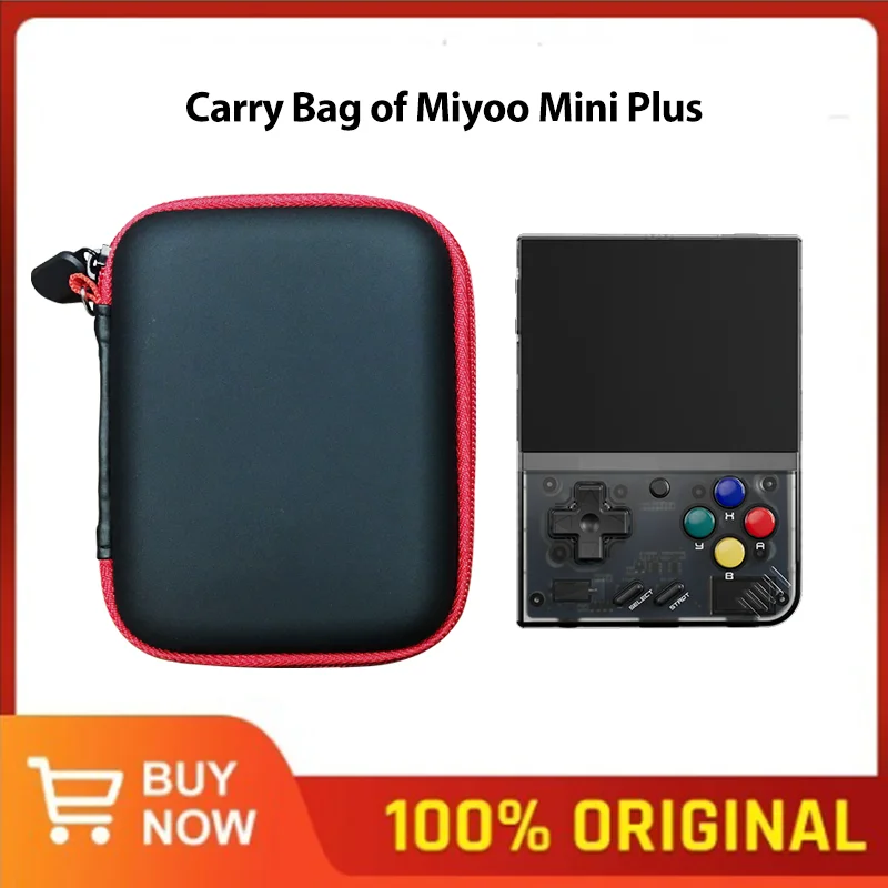 Miyoo Mini Plus 3.5인치 스크린 휴대용 비디오 게임 콘솔의 Tolex 가방 Waterproor 휴대용 미니 케이스 블랙 버전 레드 지퍼
