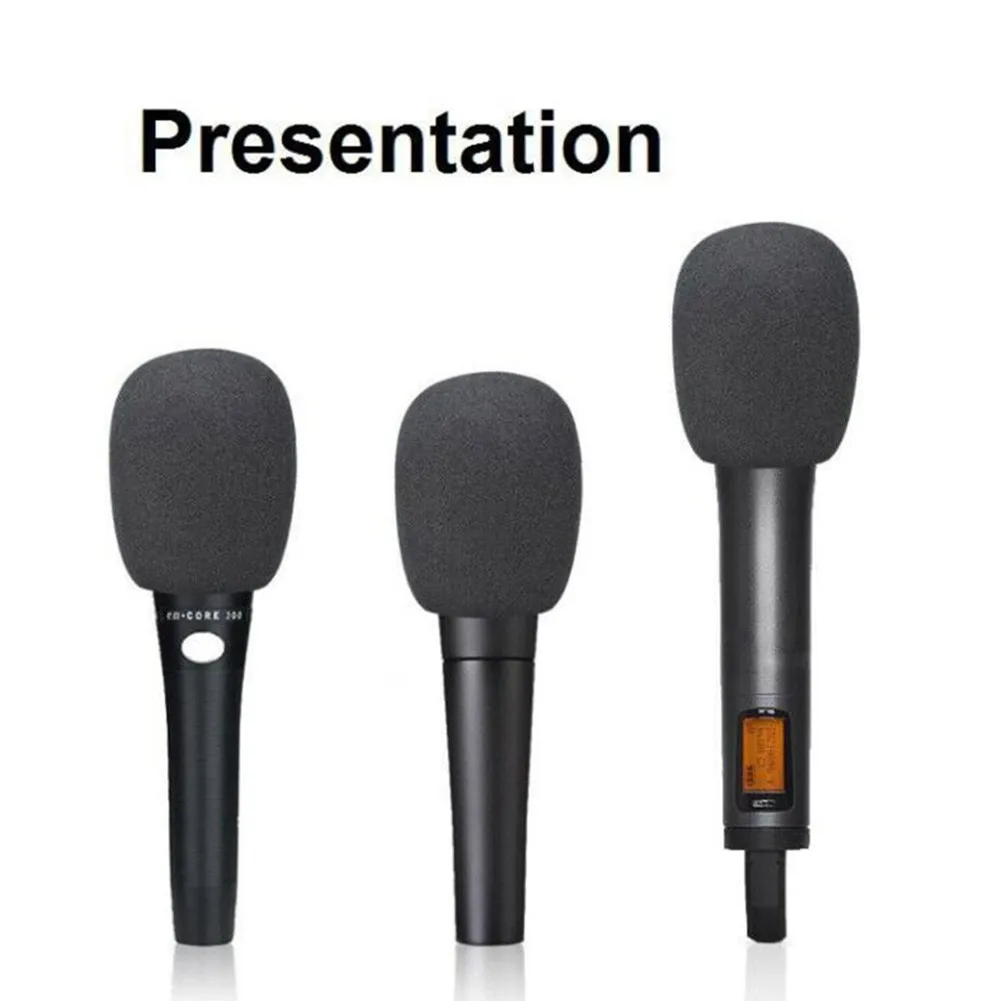 10pcs Microphone Foam Covers Protector Thickened Handheld Stage Microphone Windscreen Foam Case Cover Mic Accessories