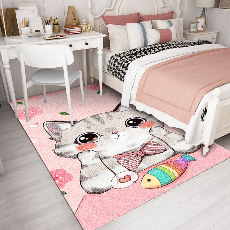 

Bedside Carpet Bedroom Strip Cartoon Room Decoration Small Floor Mat Area Rug Living Room Carpet Bedroom Decor Dropshipping