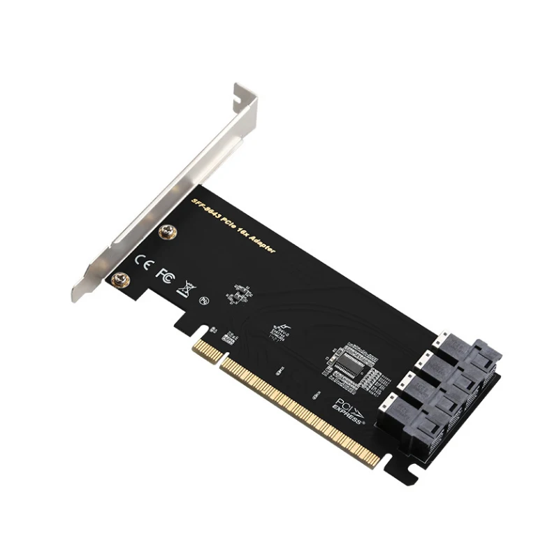 Convertidor PCIe X16 a 4 U.2 tarjeta de expansión para juegos, controlador de tarjeta PCI-E adaptable, adaptador de expansión pci express