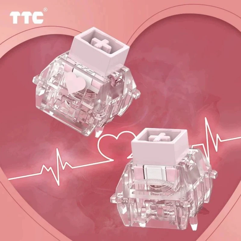 

TTC Love Heart Magnetic Switch-1st Love-themed Magnetic Keyboard Switch Romantic Tactile Feel & Bouncy Follow RGB Game Switch ﻿
