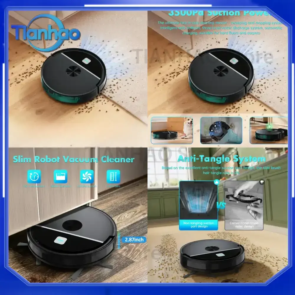 Automatic Robot Vacuum Cleaner for WiFi App Control Self-Charging Smart Sweep and Mop Robot Vacuum Cleaner