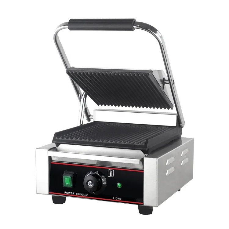 Home Use Sandwich Bread Panini Grill Non Stick Cast Iron Electric Grill Commercial Contact Grill