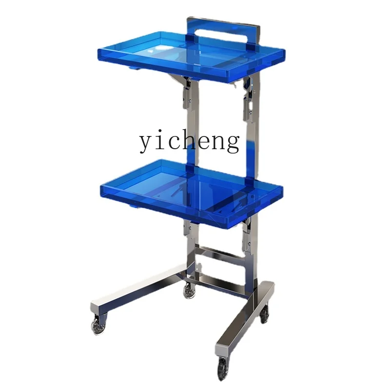 XL Foldable Barber Shop Hair Cart Beauty Salon Hot Dyeing Three-Tier Tool Car