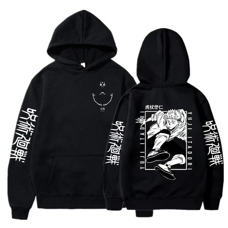 Gojo Satoru Gothic Y2k Sweatshirts Japanese Anime Jujutsu Kaisen Hoodies Yuji Itadori Harajuku Streetwear Korean Style Clothes