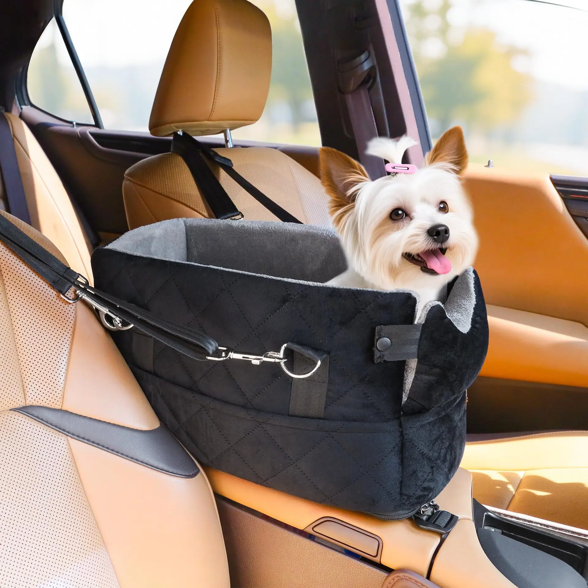

Car Center Console Pet Bag, Dog Bed Cat Carrier, Small Dog Seat Car Mat, Pet Outdoor Handbag,Pet Supplies for Cats&Dogs