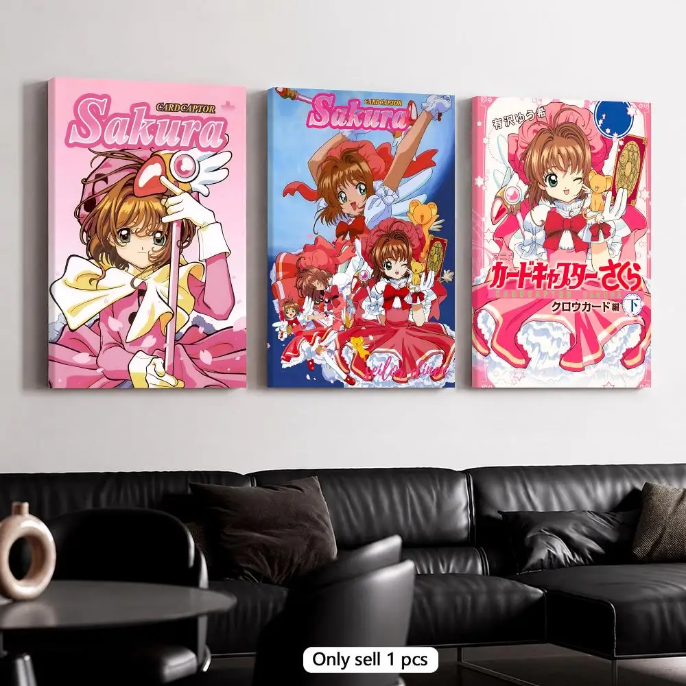 Anime C-Cardcaptor Sakura Framed Wall Painting Canvas Poster Wooden Stretcher Frame Inner Frame Kit for Wall Art Painting