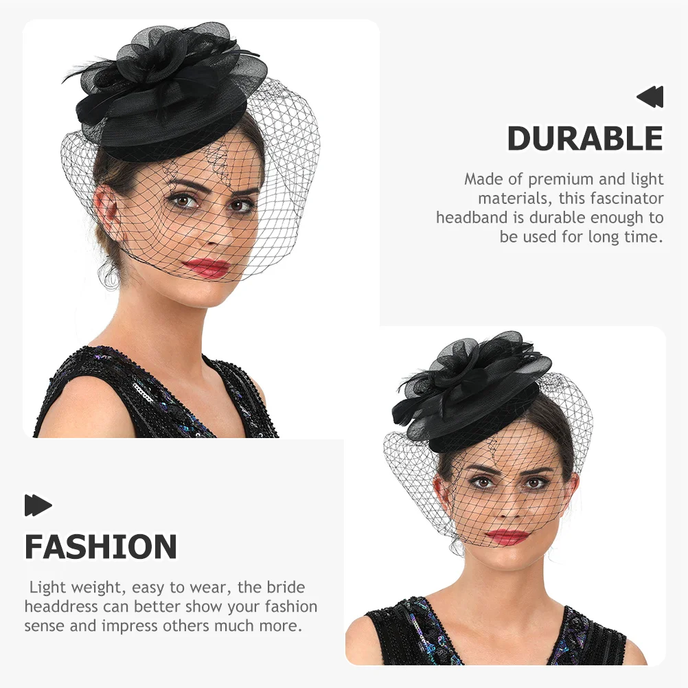 

Artificial Headb Women Bride Bride Headpieces For Wedding Wedding Party Hat Elastic Hair Accessories Bridal Headdress