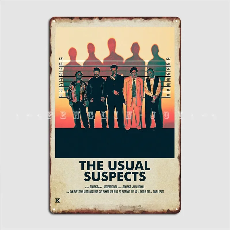 The Usual Suspects Metal Plaque Poster Club Kitchen Create Wall Decor Tin Sign Poster