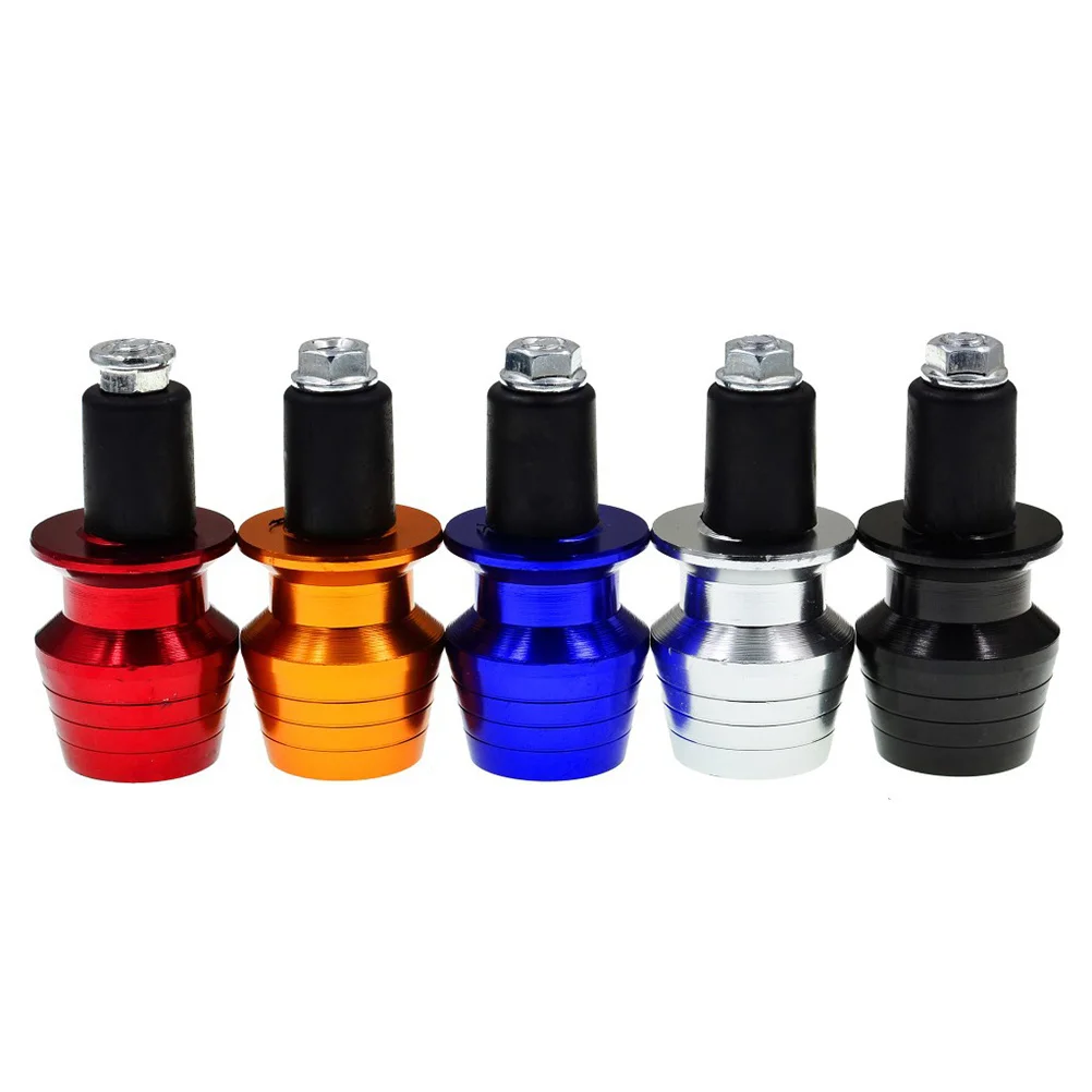 

2 pcs Universal Motorcycle Handlebar End Caps Aluminum Grip Plugs Anti Vibration Balance Weights Round Terminal Plug Red