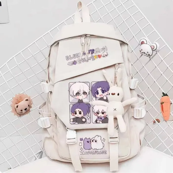 

BLUE LOCK Mikage Reo Nagi Seishiro Schoolbag Backpack High-Capacity Shoulder Bag Cosplay Travel Teenager Gift B1793 Anime