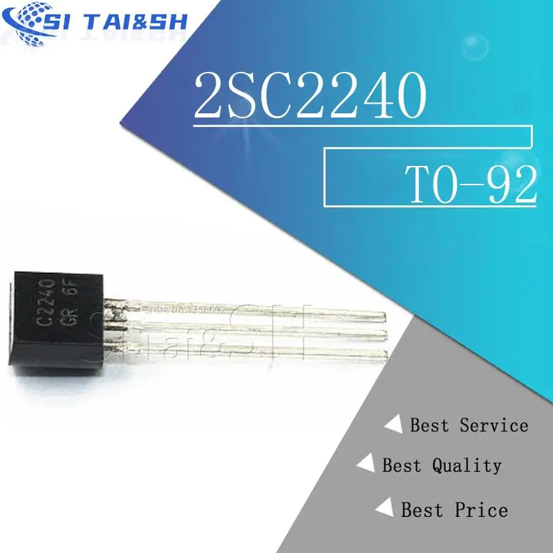 100pcs 2SA970 2SC2240 (50PCS* A970 +50PCS* C2240 )        Waterproof shell