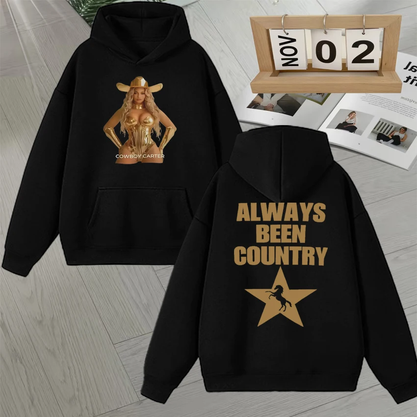

Beyoncé Denim Carter Tour Hoodies 2025 Long sleeve Harajuku Men Women Sweatshirts Vintage Autumn Winter Fleece Pullovers Unisex