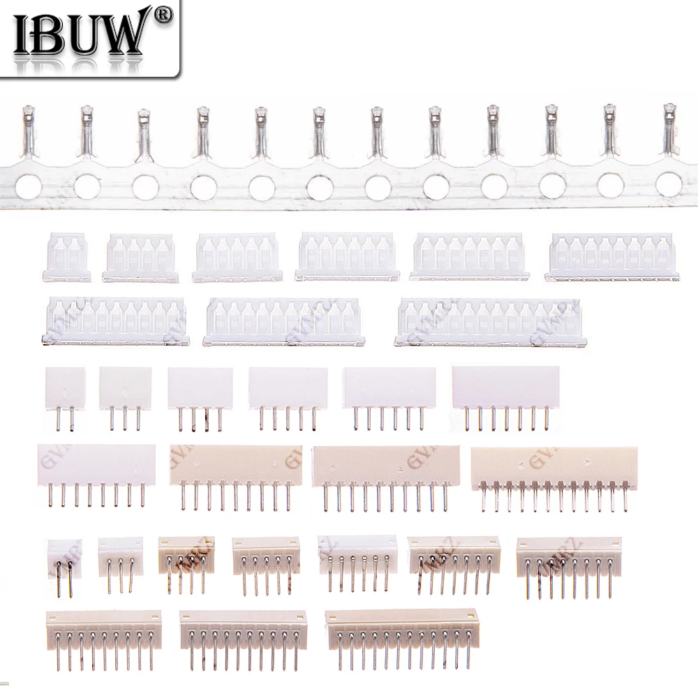 100PCS 2.54 2P 3P 4P 5P 6P Terminals Plastic Shell Male Plug Female Socket Wire Connector JST XH2.54 ZH1.5 PH2.0 1.25MM 2.54MM