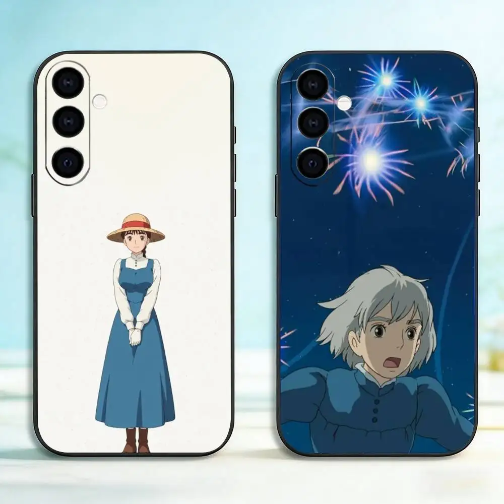 Howl's Moving Castle Sophie Phone Case Black Silicone Soft For Samsung Galaxy A73,A72,A71,A70,A53,A52,A51