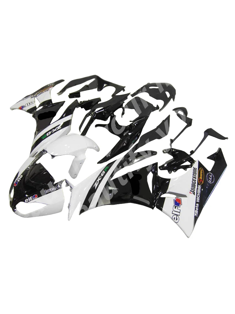 

Aftermarket body parts fairings for Kawasaki Ninja 636 ZX6R 09 10 11 12 white black fairing kit ZX-6R 2009 2010 2011 2012