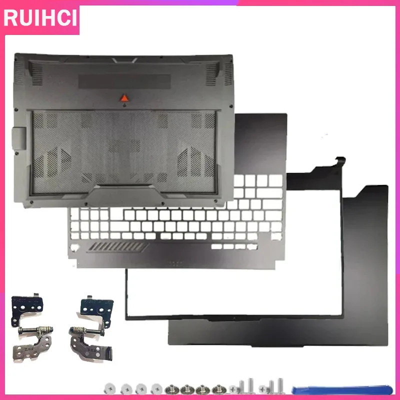 

New For ASUS FX517 FA517 Laptop Replacement LCD Back Cover Frame Top Case Palm Cushion Bottom Case Upper and Lower Covers hinges