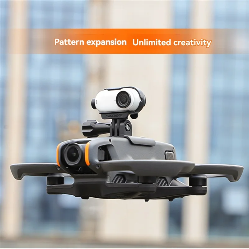 SUNNYLIFE For DJI Avata 2 Camera Top Bracket Sports Action Camera Adapter Led Light Mount Clamp Holder-X64A
