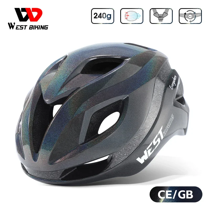 WEST BIKING Racing Bike Helmet Men's Ultralight Aerodynamic Road Bike Helmet CE/GB Safety Certified Female Skateboard Helmet