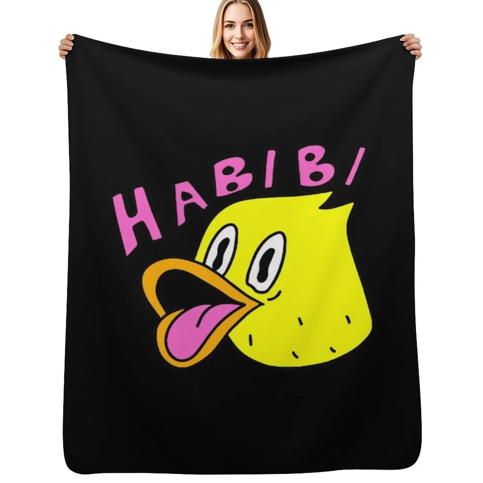 Quackity Merch Quackity Habibi Duck Gifts For Fans, For Men and Women, Gift Valentine's Day Throw Blanket