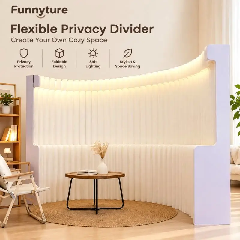Folding Room Divider Screen for Living Room Hallway Self-Adhesive Wall paper Partition Wall for Beauty Salon Exhibition