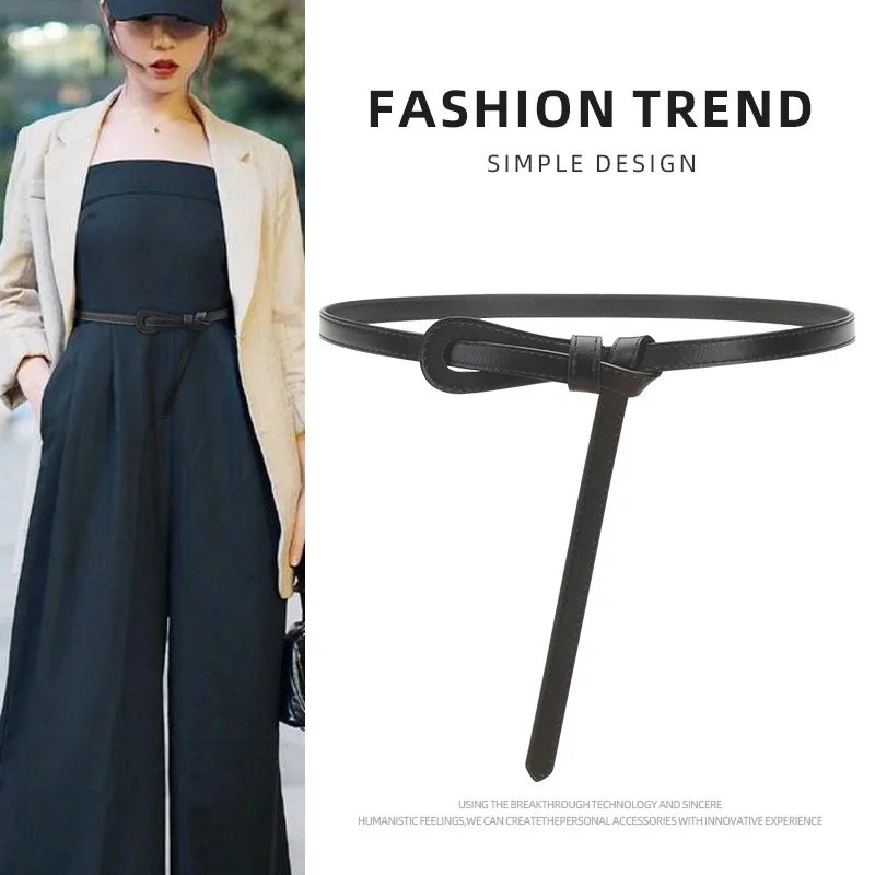 

Women's genuine leather thin belt to decorate dress versatile belt