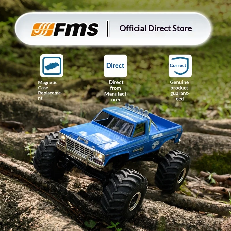 Fms 1/24 Ford F100 Rc Car Magnetic Shell Simulated Pickup Off Road Climbing Truck Remote Control Vehicle For Adult Hobby