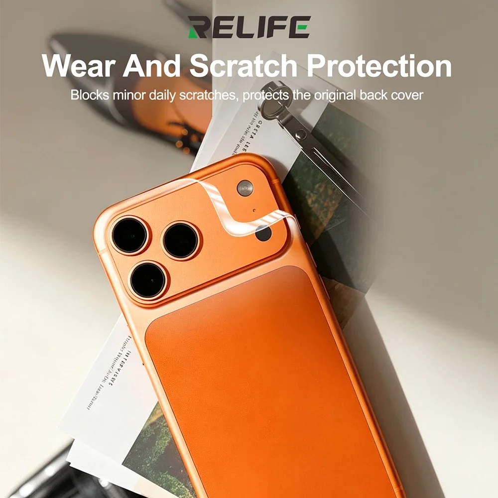 RELIFE BF-1 Matte Hydrogel Phone Back Film 50PCS for Cell Phone Repair Back Cover Protection Against Scratches Scuffs Tools