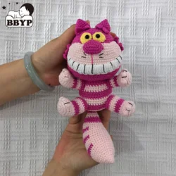 Knitting Cat Dolls Handmade Birthday Gift Crochet Yarn Soft Cotton Toys Handmade Knitted Toy Keychain (finished product)