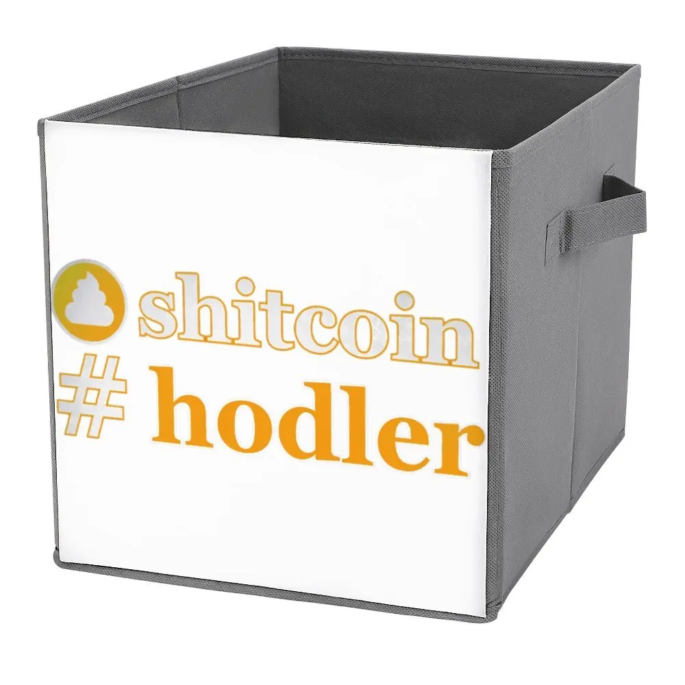 Shitcoin Hodler Essential Folding Storage Box Storage Tank Dust Proof Cute Storage of Socks Super Soft Portable Travel Storage